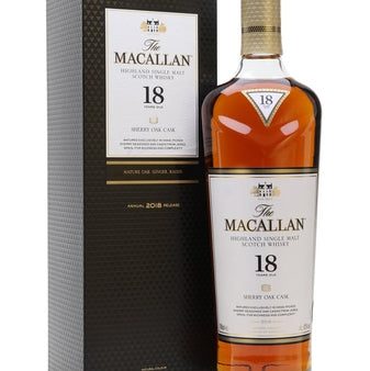 The Macallan Sherry Oak Scotch Single Malt 18 Year Fashion