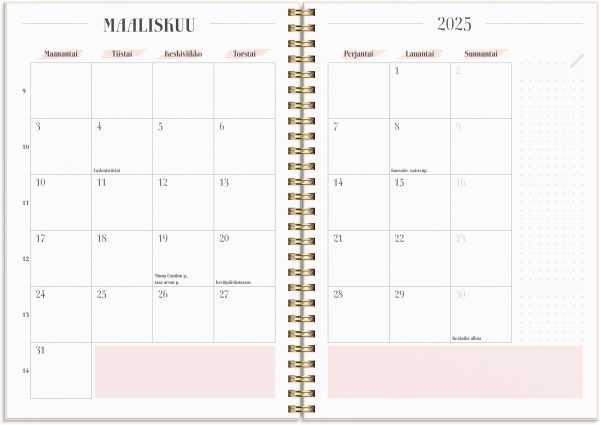 Life Planner Pink 2024-2025 (lukuvuosikalenteri) For Sale