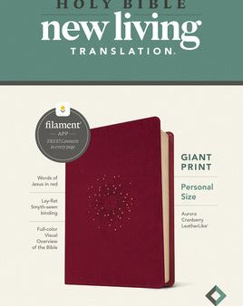 NLT Personal Size Giant Print Bible, Filament Enabled (Leatherlike, Aurora Cranberry, Red Letter) Online