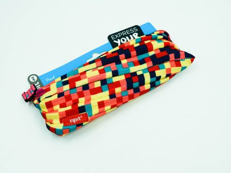 Zipit Pixel Pouch Blue & Red Discount